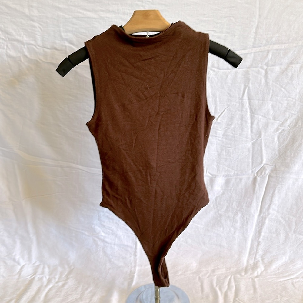 Naked Wardrobe Sleeveless Mock Neck Bodysuit